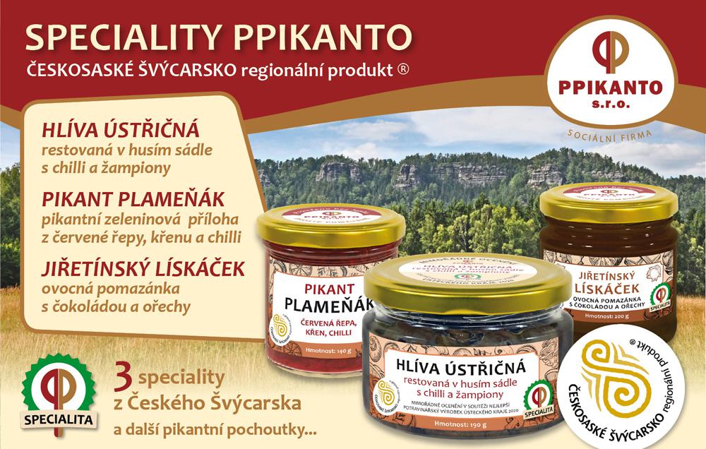 V�robky PPikanto s.r.o. se zna�kou �eskosask� �v�carsko region�ln� produkt.